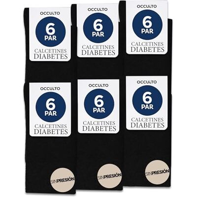Occulto Calcetines Diabeticos para Hombre & Mujer 6 Pares (Modelo: ) Occulto Calcetines Diabeticos para Hombre & Mujer 6 Pares (Modelo: )