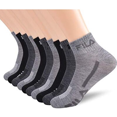 FILA Racing Striped Quarter Socks Calcetines de Cuarto, Gris Multi (Paquete de 10), Altoa única (Pack Hombre FILA Racing Striped Quarter Socks Calcetines de Cuarto, Gris Multi (Paquete de 10), Altoa única (Pack Hombre