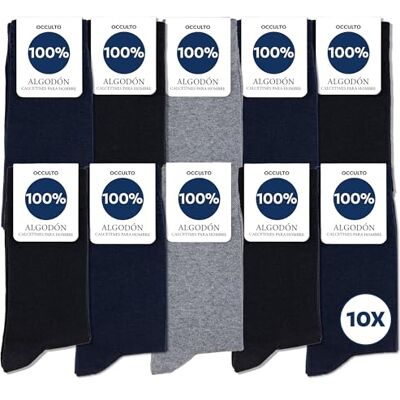 Occulto calcetines 100% algodón hombre pack de 10, pack de 20 (modelo: ) Occulto calcetines 100% algodón hombre pack de 10, pack de 20 (modelo: )
