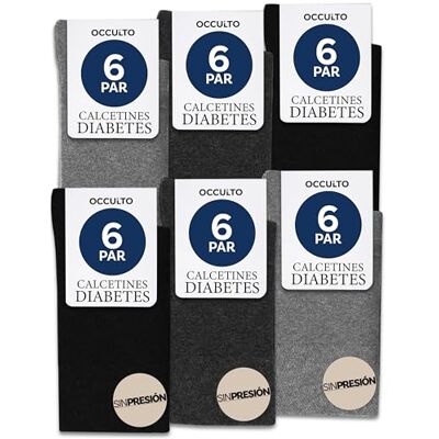 Occulto Calcetines Diabeticos para Hombre & Mujer 6 Pares (Modelo: ) Occulto Calcetines Diabeticos para Hombre & Mujer 6 Pares (Modelo: )