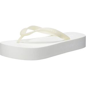 Calvin Jeans Mujer Flip Flops Chanclas, Blanco (Creamy White/Bright White), 39 EU Calvin Jeans Mujer Flip Flops Chanclas, Blanco (Creamy White/Bright White), 39 EU