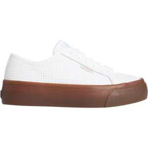 Calvin Vulc Flatf Lace Up Text LTH Hw0hw02972, Parte Superior Baja Mujer, Gold (Bright White/Gum), 39 EU Calvin Vulc Flatf Lace Up Text LTH Hw0hw02972, Parte Superior Baja Mujer, Gold (Bright White/Gum), 39 EU