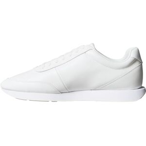 Calvin Runner Sneaker Hombre Retro de Piel, Blanco (Triple Bright White), 46 Calvin Runner Sneaker Hombre Retro de Piel, Blanco (Triple Bright White), 46