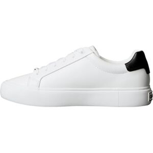 Calvin Sneaker con Suela Cupsole Mujer Lace-up de Piel, Blanco (Bright White/Black), 39 Calvin Sneaker con Suela Cupsole Mujer Lace-up de Piel, Blanco (Bright White/Black), 39