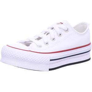 Converse Chuck Taylor All Star EVA Lift Canvas Platform Sneaker Unisex White/Garnet/Navy 30 Converse Chuck Taylor All Star EVA Lift Canvas Platform Sneaker Unisex White/Garnet/Navy 30