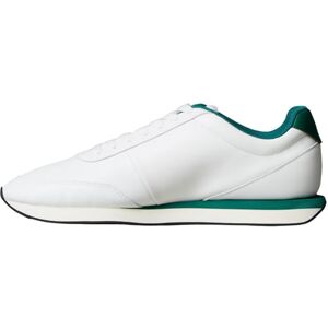 Calvin Runner Sneaker Hombre Retro de Piel, Multicolor (Bright White/Galapagos), 43 Calvin Runner Sneaker Hombre Retro de Piel, Multicolor (Bright White/Galapagos), 43