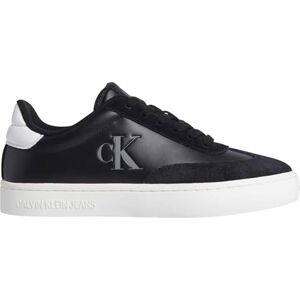 Calvin Sneaker con Suela Cupsole Mujer Classic Low de Piel, Negro (Black/Bright White), 40 Calvin Sneaker con Suela Cupsole Mujer Classic Low de Piel, Negro (Black/Bright White), 40