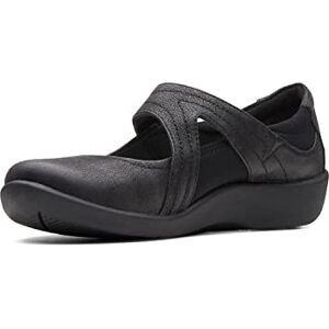 Clarks Sillian Bella, Zapatos Planos Mary Jane Mujer, Black Synthetic, 41.5 EU Clarks Sillian Bella, Zapatos Planos Mary Jane Mujer, Black Synthetic, 41.5 EU