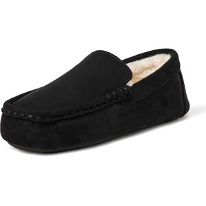 Amazon Essentials Pantuflas tipo mocasín para niño, color negro, talla 7 para niños grandes Amazon Essentials Pantuflas tipo mocasín para niño, color negro, talla 7 para niños grandes