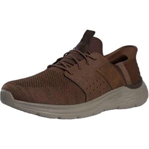 Skechers Garner Newick Zapatos sin Cordones para Hombre, Tela sintética marrón Oscuro, 40 EU Skechers Garner Newick Zapatos sin Cordones para Hombre, Tela sintética marrón Oscuro, 40 EU