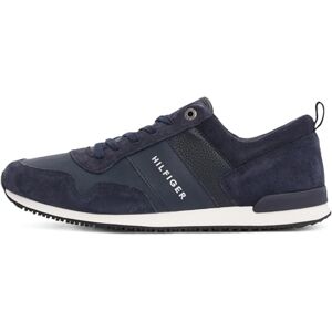 Tommy Hilfiger Runner Sneaker Hombre Iconic Leather Suede Mix Runner Calzado Deportivo, Azul (Midnight), 43 Tommy Hilfiger Runner Sneaker Hombre Iconic Leather Suede Mix Runner Calzado Deportivo, Azul (Midnight), 43