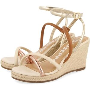 GIOSEPPO Sandalias DE Piel con Tiras Finas Multicolor Y CUÑA Alta DE Yute para Mujer ROMETTA GIOSEPPO Sandalias DE Piel con Tiras Finas Multicolor Y CUÑA Alta DE Yute para Mujer ROMETTA