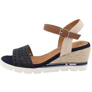 Romika , Sandalia de cuña Mujer, Azul Marino, 42 EU Romika , Sandalia de cuña Mujer, Azul Marino, 42 EU