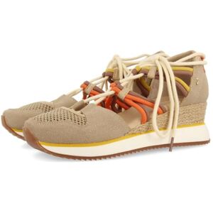 GIOSEPPO Sneakers Abiertos Beige Tipo Espadrille con CUÑA para Mujer IONA GIOSEPPO Sneakers Abiertos Beige Tipo Espadrille con CUÑA para Mujer IONA