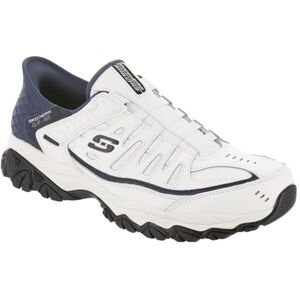 Skechers Afterburn M. Fit Grill Captain, Mocasín Hombre, Blanco/Azul Marino, 44.5 EU X-Ancho Skechers Afterburn M. Fit Grill Captain, Mocasín Hombre, Blanco/Azul Marino, 44.5 EU X-Ancho