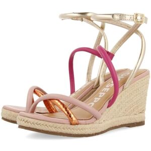 GIOSEPPO Sandalias DE Piel con Tiras Finas Multicolor Y CUÑA Alta DE Yute para Mujer ROMETTA GIOSEPPO Sandalias DE Piel con Tiras Finas Multicolor Y CUÑA Alta DE Yute para Mujer ROMETTA