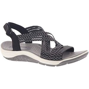 Skechers Reggae Cup Oh, Snap!, Sandalias de Punta Descubierta Mujer, Black Grey Gore, 38 EU Skechers Reggae Cup Oh, Snap!, Sandalias de Punta Descubierta Mujer, Black Grey Gore, 38 EU
