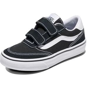 Vans Unisex Kid's Brooklyn LS V Sneaker, Lona de Ante Negro Blanco, 27.5 EU Vans Unisex Kid's Brooklyn LS V Sneaker, Lona de Ante Negro Blanco, 27.5 EU