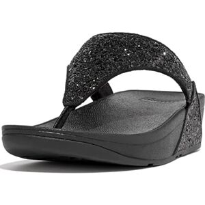 Fitflop Lulu Toe Post, Sandalias de Punta Descubierta para Mujer, Black (Black Glitter 339), 36 EU Fitflop Lulu Toe Post, Sandalias de Punta Descubierta para Mujer, Black (Black Glitter 339), 36 EU