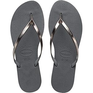Havaianas You Metallic, Sandalias Cómodas, Elegantes y Versátiles, Tiras Finas con Acabado Metálico, Pequeño Tacón, Mujer Havaianas You Metallic, Sandalias Cómodas, Elegantes y Versátiles, Tiras Finas con Acabado Metálico, Pequeño Tacón, Mujer