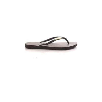 Havaianas Slim Logo Metallic FlipFlop Mujer Black/Gold 37 EU Havaianas Slim Logo Metallic FlipFlop Mujer Black/Gold 37 EU