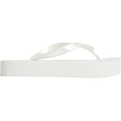 Calvin Chanclas Mujer Flatform con plataforma, Turquesa (Misty Blue), 42 Calvin Chanclas Mujer Flatform con plataforma, Turquesa (Misty Blue), 42