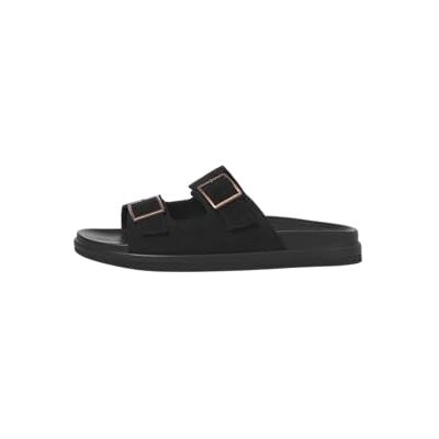 JACK & JONES Suede Buckle Sandal, Jfwdallas-Sandalias de Ante con Hebilla Hombre, Negro, 44 EU JACK & JONES Suede Buckle Sandal, Jfwdallas-Sandalias de Ante con Hebilla Hombre, Negro, 44 EU