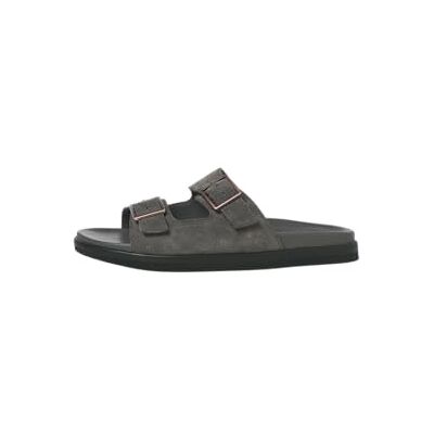 JACK & JONES Suede Buckle Sandal, Jfwdallas-Sandalias de Ante con Hebilla Hombre, Gris, 42 EU JACK & JONES Suede Buckle Sandal, Jfwdallas-Sandalias de Ante con Hebilla Hombre, Gris, 42 EU