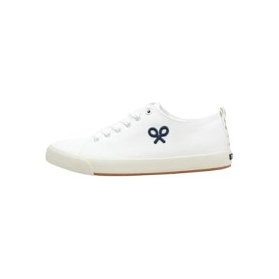 SILBON Zapatilla Clasica Lona Blanco para Hombre Talla 43 SILBON Zapatilla Clasica Lona Blanco para Hombre Talla 43