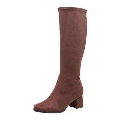 Tamaris Botas de tacón largo para mujer, cómodas, con tacón alto, color castaño, talla 39 EU, marrón, 39 EU Tamaris Botas de tacón largo para mujer, cómodas, con tacón alto, color castaño, talla 39 EU, marrón, 39 EU