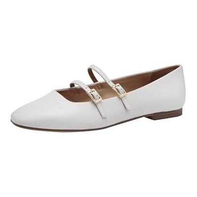 Tamaris Damen , Zapatos Tipo Ballet Mujer, Blanco, 39 EU Tamaris Damen , Zapatos Tipo Ballet Mujer, Blanco, 39 EU