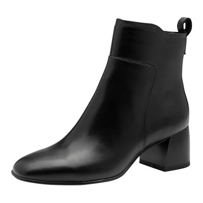 Tamaris Damen Boot Heel , Botas Cortas al Tobillo Mujer, Piel Negra, 42 EU Tamaris Damen Boot Heel , Botas Cortas al Tobillo Mujer, Piel Negra, 42 EU