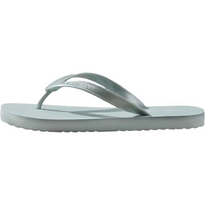 Calvin Chanclas para mujer, de poliuretano termoplástico metálico , color gris (Abyss), talla 6.5 Calvin Chanclas para mujer, de poliuretano termoplástico metálico , color gris (Abyss), talla 6.5