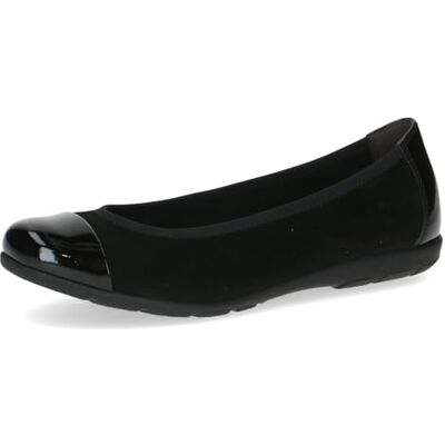 CAPRICE Bailarinas para Mujer, Color Negro Sue Comb, 40 EU, Black Sue Comb, 40 EU CAPRICE Bailarinas para Mujer, Color Negro Sue Comb, 40 EU, Black Sue Comb, 40 EU