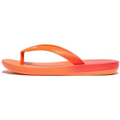 Fitflop Iqushion Chanclas ergonómicas para niñas y niños, color degradado, para niños, Coral rojo, 11 UK Child Fitflop Iqushion Chanclas ergonómicas para niñas y niños, color degradado, para niños, Coral rojo, 11 UK Child