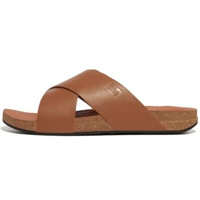 Fitflop Iqushion Sandalias de cuero para hombre, beige, 41 EU Fitflop Iqushion Sandalias de cuero para hombre, beige, 41 EU