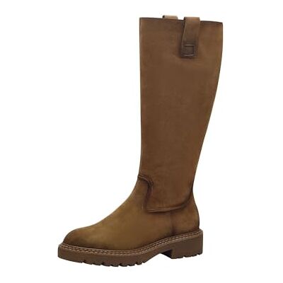 Tamaris Botas de Caña Larga para Mujer, Tacón Cuadrado, Cómodas, Camello, 38 EU Tamaris Botas de Caña Larga para Mujer, Tacón Cuadrado, Cómodas, Camello, 38 EU