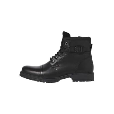 JACK & JONES Jfwdexter Leather Boot Sn Botines con cordones para hombre, antracita, 41 EU JACK & JONES Jfwdexter Leather Boot Sn Botines con cordones para hombre, antracita, 41 EU