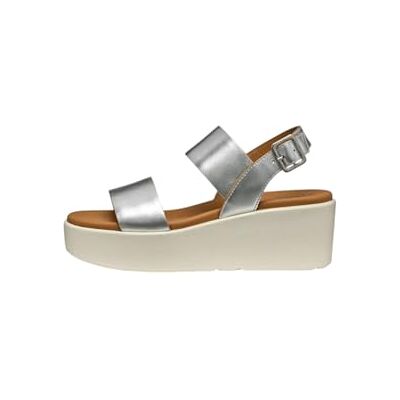 Geox D XAND 2.2S A, Sandalia de cuña Mujer, SILVER, Geox D XAND 2.2S A, Sandalia de cuña Mujer, SILVER,