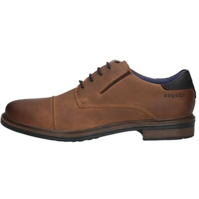 bugatti Derby-schnürschuh mit Verstärkter Sohle für Einen Maskulinen Look, Cordones Hombre, Cognac 3500 6300, 42 EU Ancho bugatti Derby-schnürschuh mit Verstärkter Sohle für Einen Maskulinen Look, Cordones Hombre, Cognac 3500 6300, 42 EU Ancho