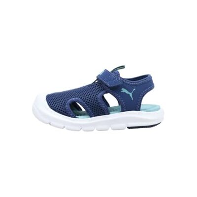 PUMA Sandalias unisex Baby Fun Racer de malla en V INF, color azul joya-mar báltico, talla 6 UK para niños, Blue Jewel Baltic Sea Blue, 39 EU PUMA Sandalias unisex Baby Fun Racer de malla en V INF, color azul joya-mar báltico, talla 6 UK para niños, Blue Jewel Baltic Sea Blue, 39 EU