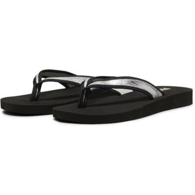 PUMA Women Sandy Flip Metallic Shine Flip-Flops, Black- Silver- Black, 35.5 EU PUMA Women Sandy Flip Metallic Shine Flip-Flops, Black- Silver- Black, 35.5 EU