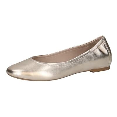 CAPRICE Bailarinas para Mujer , LT.Gold Metal, 38 EU, Lt Gold Metal, 38 EU CAPRICE Bailarinas para Mujer , LT.Gold Metal, 38 EU, Lt Gold Metal, 38 EU