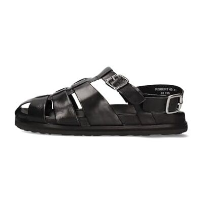 Melvin & Hamilton Robert 40 Crust Black Buckle, Sandalia Hombre, Negro, 42 EU Melvin & Hamilton Robert 40 Crust Black Buckle, Sandalia Hombre, Negro, 42 EU