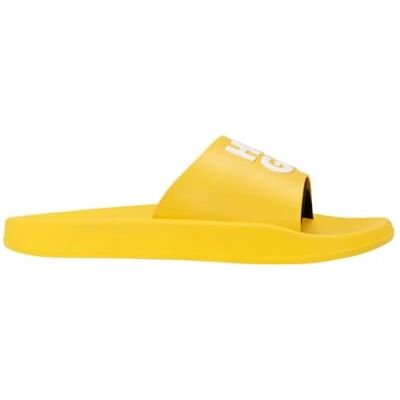 HUGO Nil Slid Slides Slides para hombre con correa con logotipo, M amarillo, 43 EU HUGO Nil Slid Slides Slides para hombre con correa con logotipo, M amarillo, 43 EU