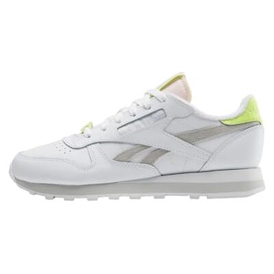 Reebok Classic Leather 001, Zapatillas de Deporte Mujer, Ftwwht Pugry2 Aciyel, 36 EU Reebok Classic Leather 001, Zapatillas de Deporte Mujer, Ftwwht Pugry2 Aciyel, 36 EU