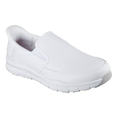 Skechers Hombre Nampa Broxtin Slip-In ENTRENADOR, White Leather/Synthetic, 42 EU Skechers Hombre Nampa Broxtin Slip-In ENTRENADOR, White Leather/Synthetic, 42 EU