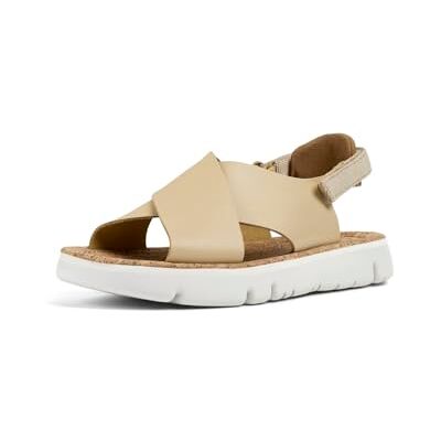 Camper Oruga Sandalias Oruga con espalda cruzada para mujer, Beige medio 053, 38 EU Camper Oruga Sandalias Oruga con espalda cruzada para mujer, Beige medio 053, 38 EU