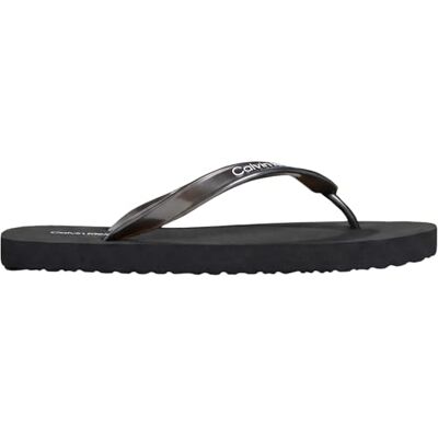 Calvin Chanclas Mujer Tpu Metallic sandalias de dedo, Negro (Triple Black), 42 Calvin Chanclas Mujer Tpu Metallic sandalias de dedo, Negro (Triple Black), 42