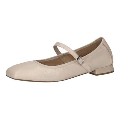 CAPRICE Bailarinas de Piel con Correa para Mujer, Crudo Perl Deer, 39 EU CAPRICE Bailarinas de Piel con Correa para Mujer, Crudo Perl Deer, 39 EU